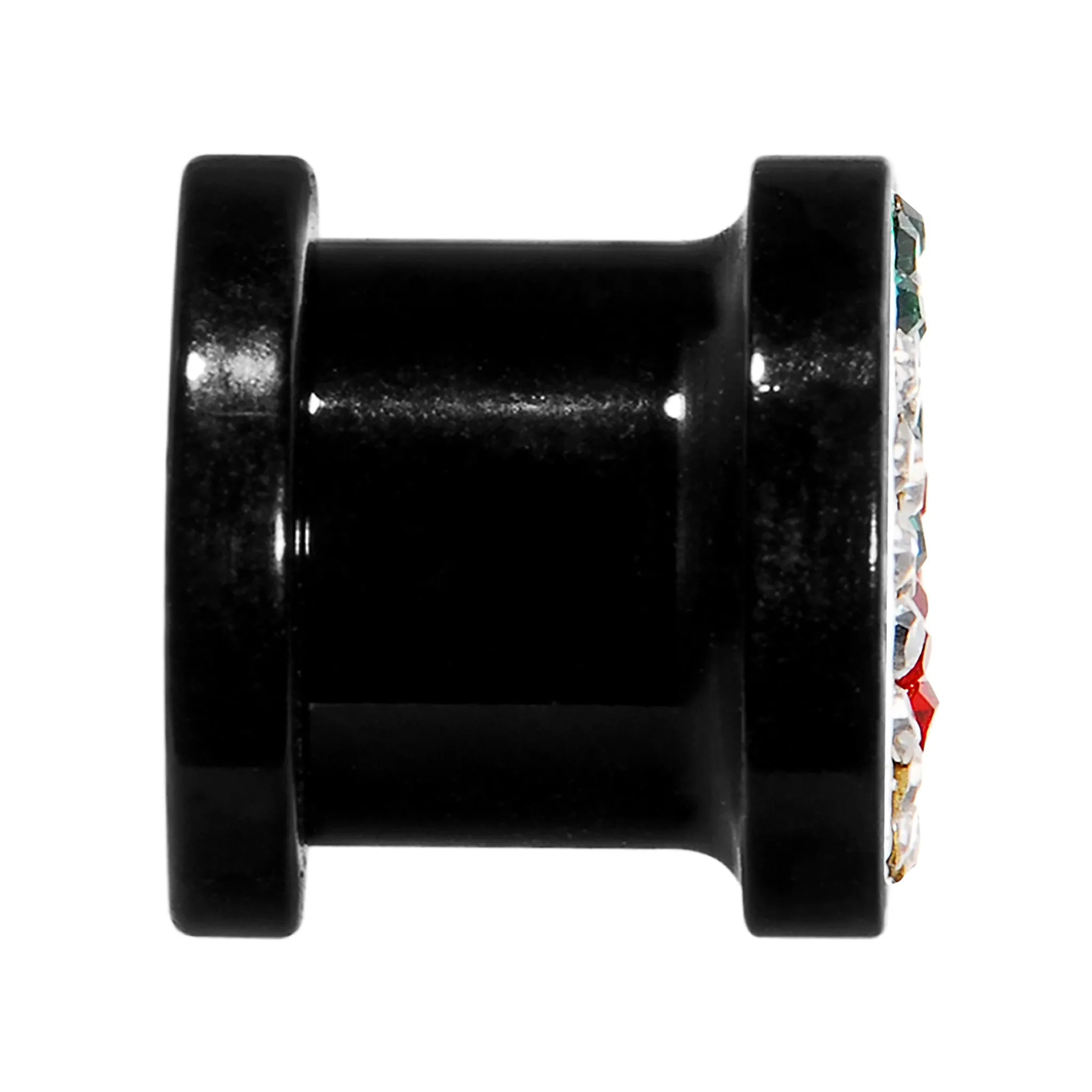 0 Gauge Cherry Ferido Crystal Acrylic Screw Fit Tunnel