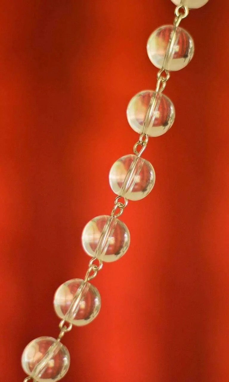 12" CLEAR GLASS BEAD MAGNETIC CHANDELIER GARLAND (Set/3)