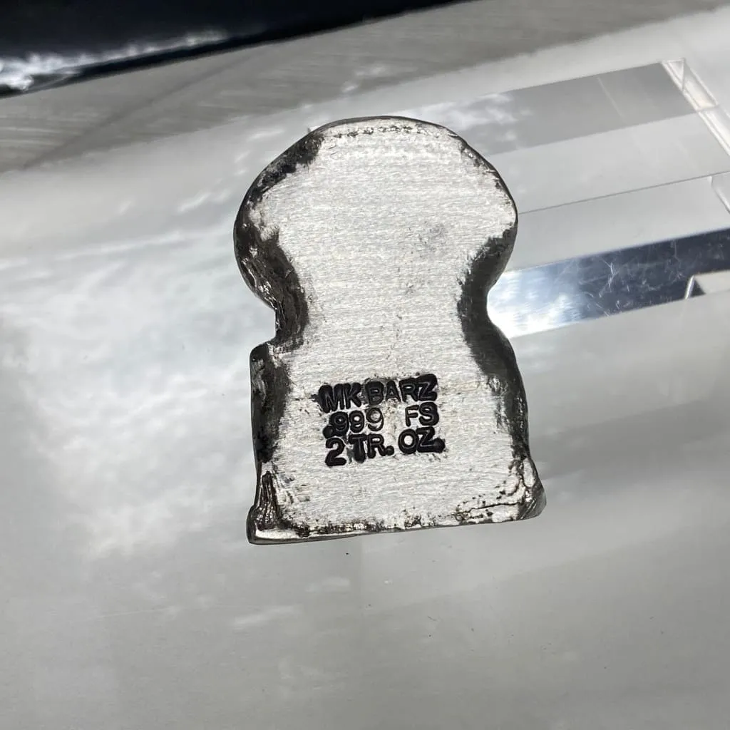 2 Ozt MK BarZ "Graveyard Guardian" Tombstone Bar .999 FS Hand Poured