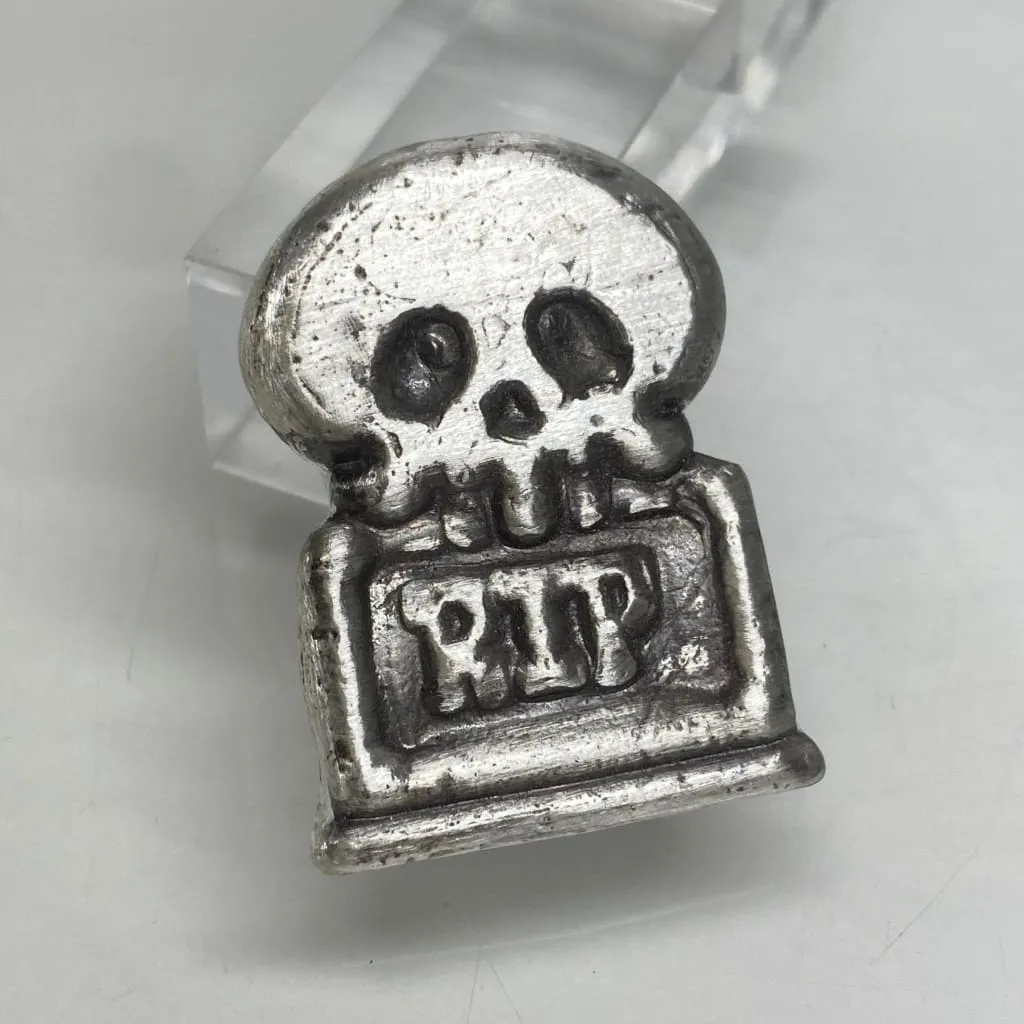 2 Ozt MK BarZ "Graveyard Guardian" Tombstone Bar .999 FS Hand Poured