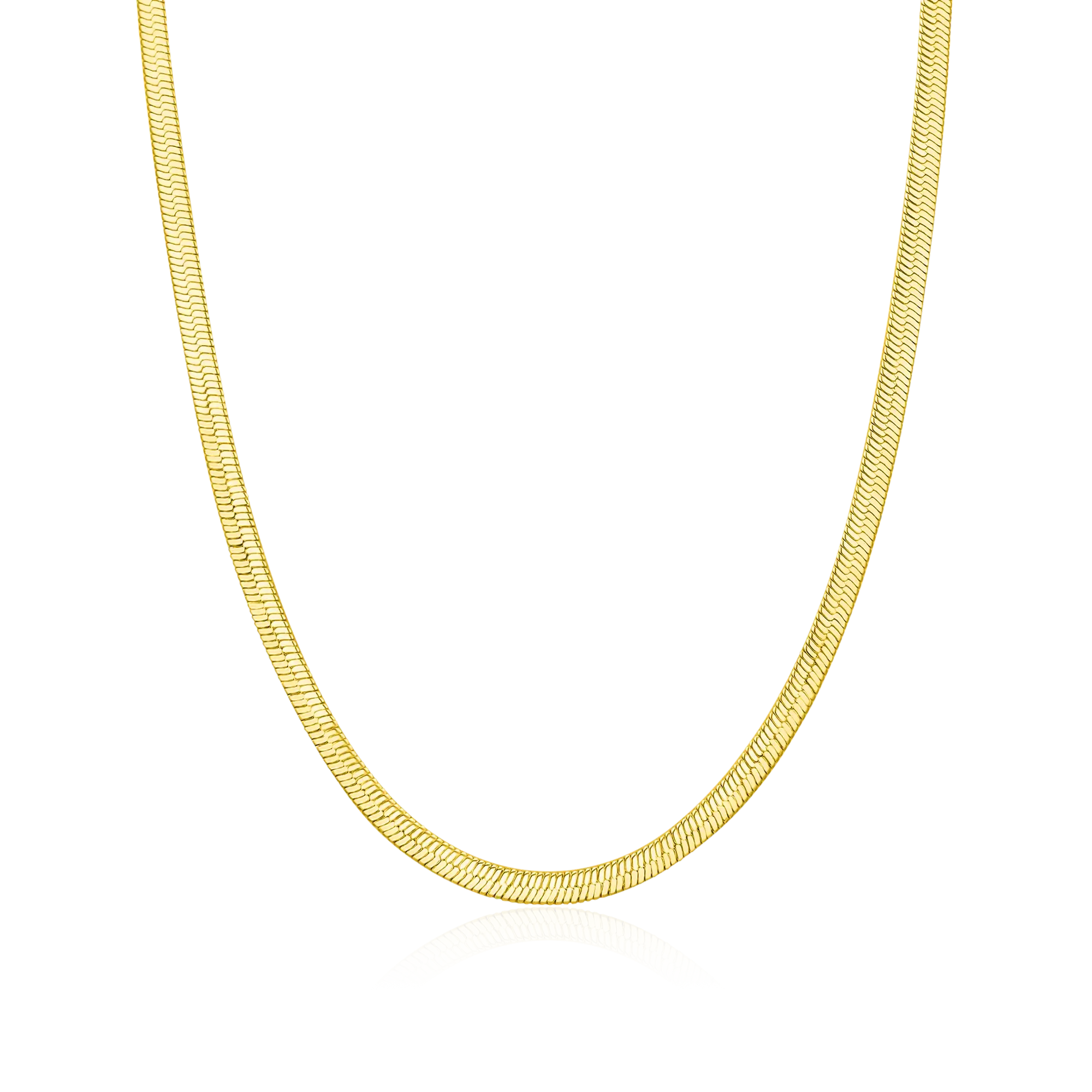 2.5mm Herringbone Chain - Yellow Gold
