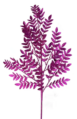 28" Glitter Fern Spray: Fuchsia - 86009BT