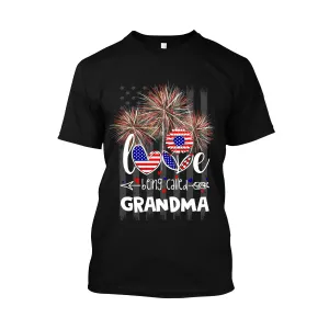2D Black Tshirt Custom Being Called Grandma