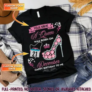 2D Black Tshirt N94 December Girl