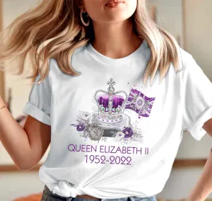 2D White Tshirt - Queen Elizabeth II Platinum Jubile - Hdmt