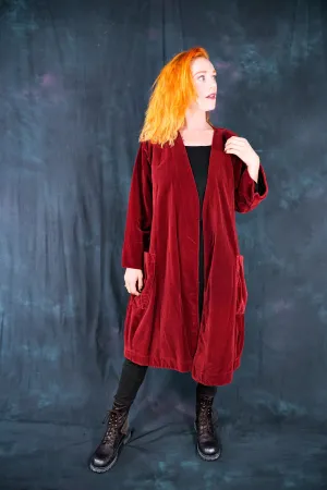 5282 Cotton Red Velvet Coat