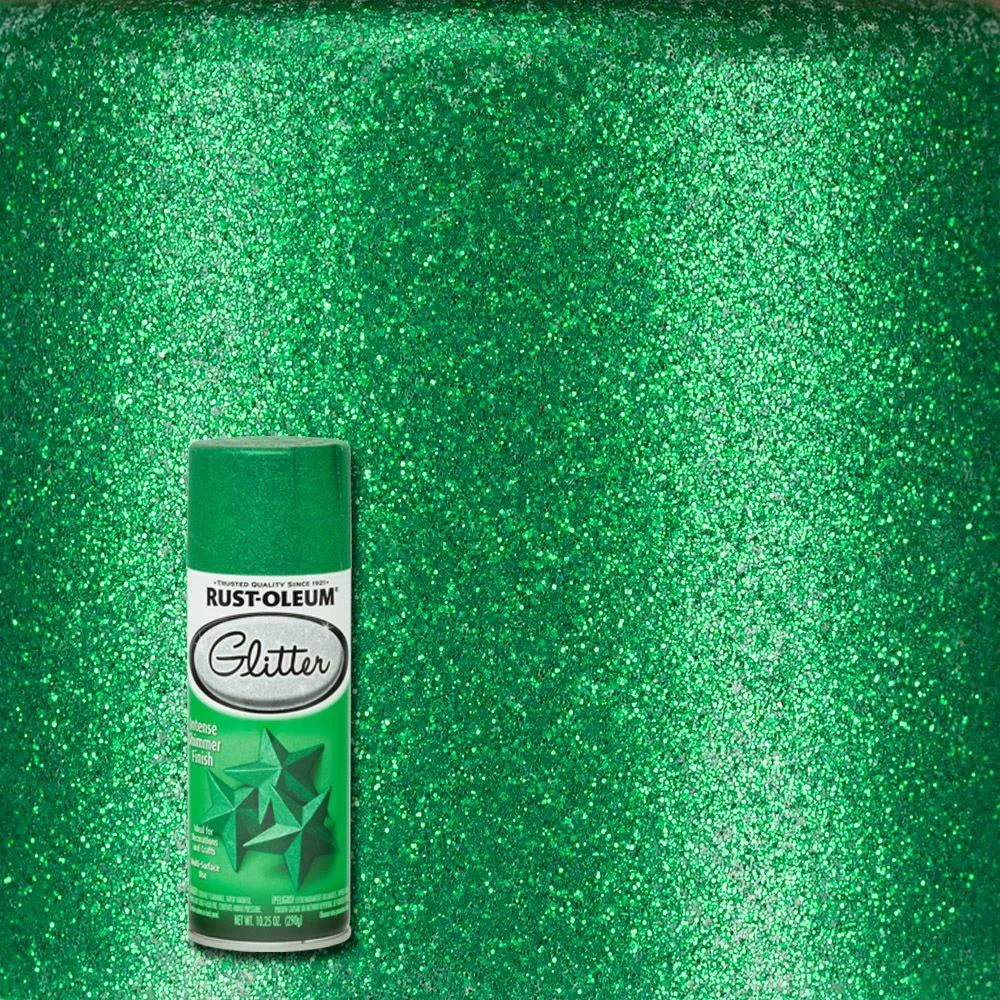 6 PACK- Rustoleum Specialty Glitter Spray Paint | GLITTER KELLY GREEN 277781
