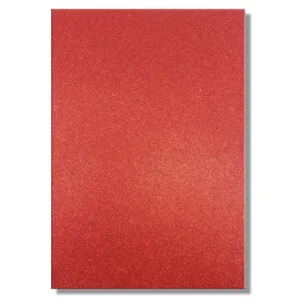A4 Dovecraft Glitter Card Sheet Card Making 220gsm - Red