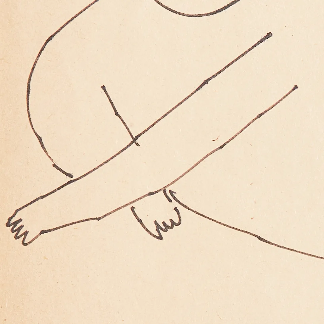 ANDY WARHOL "WINGED PUTTI" DRAWING, 1955