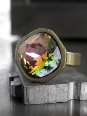 AUTUMN EQUINOX - Crystal Ring with Earthy Fall Colors
