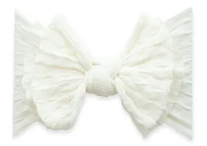 Baby Bling Ivory Waffle FAB-BOW-LOUS