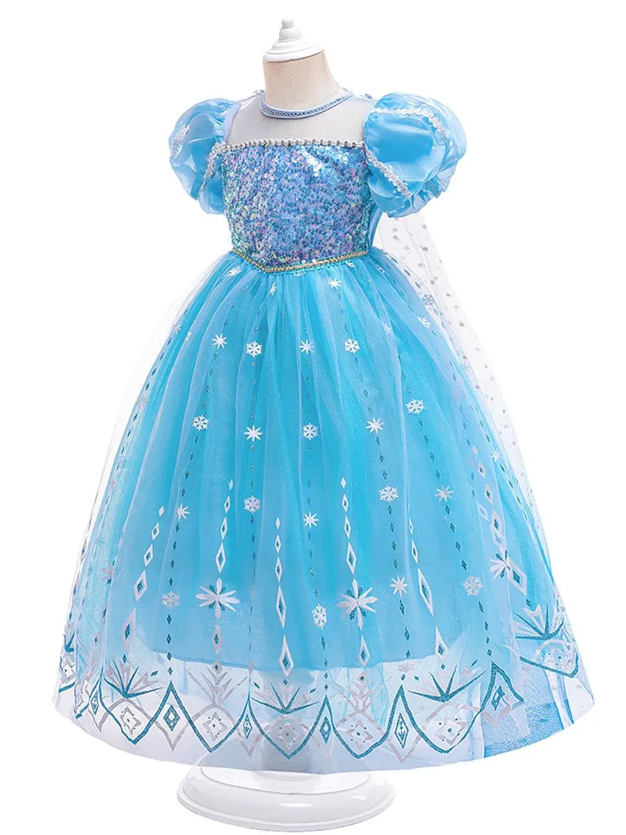 Ballon Sleeve Sequin Fairytale Princess Girl Dress MKD1010