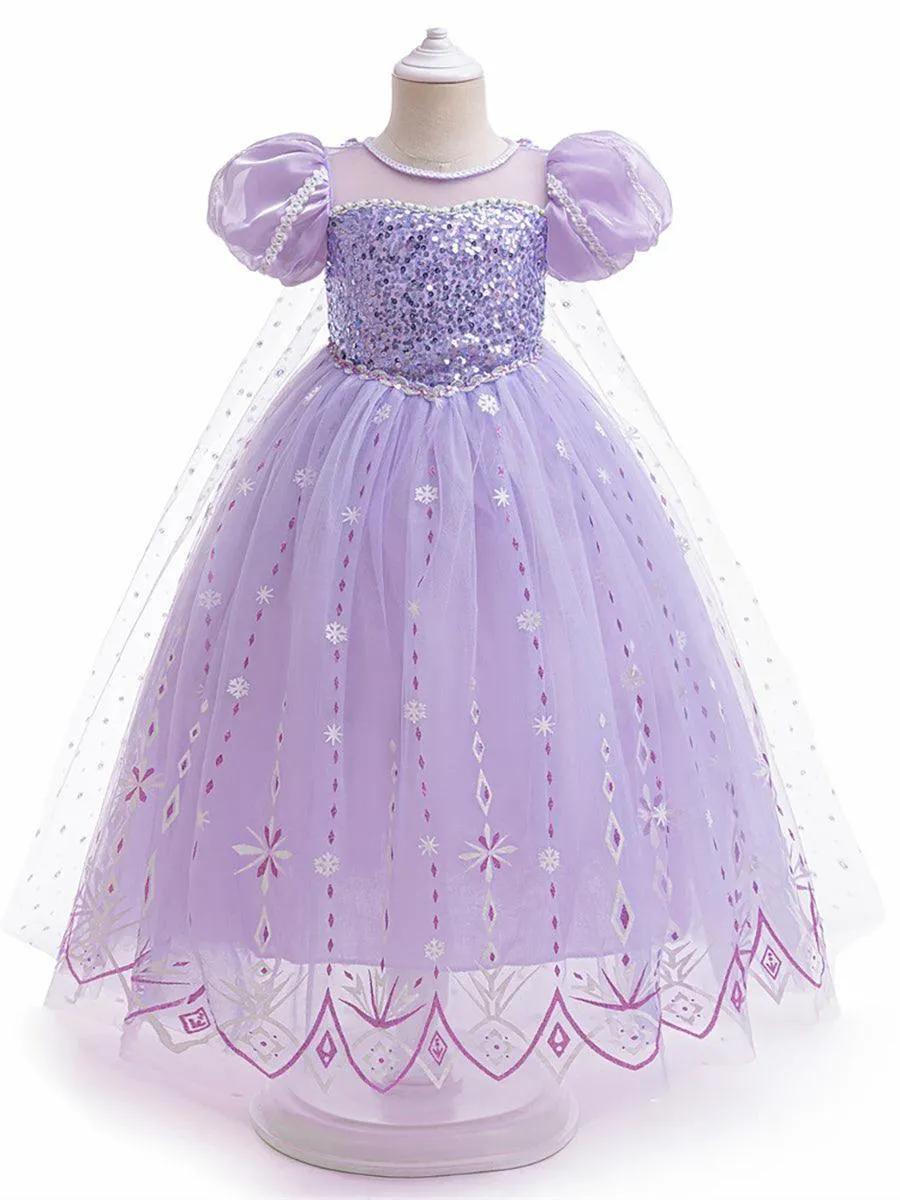 Ballon Sleeve Sequin Fairytale Princess Girl Dress MKD1010