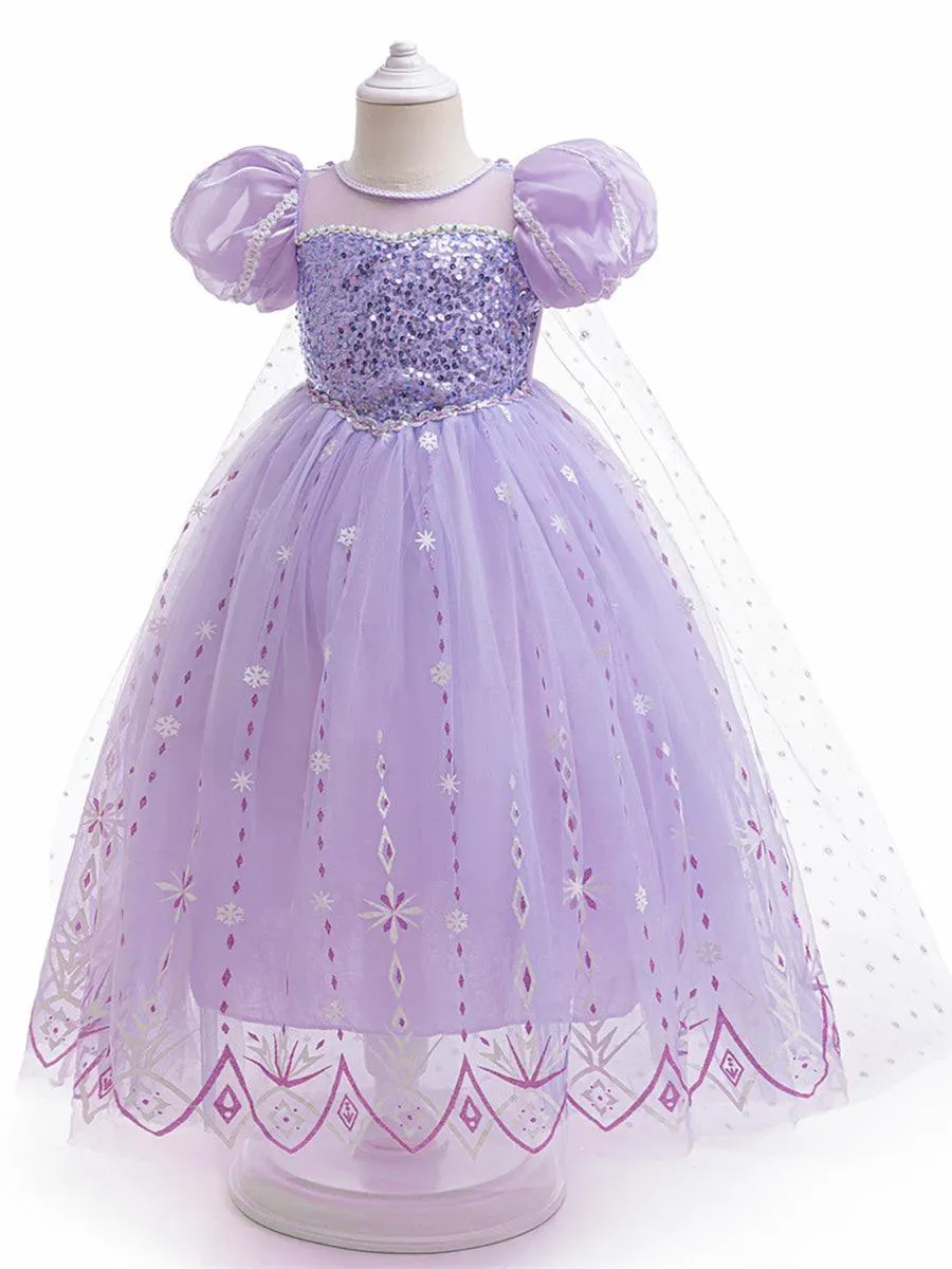 Ballon Sleeve Sequin Fairytale Princess Girl Dress MKD1010