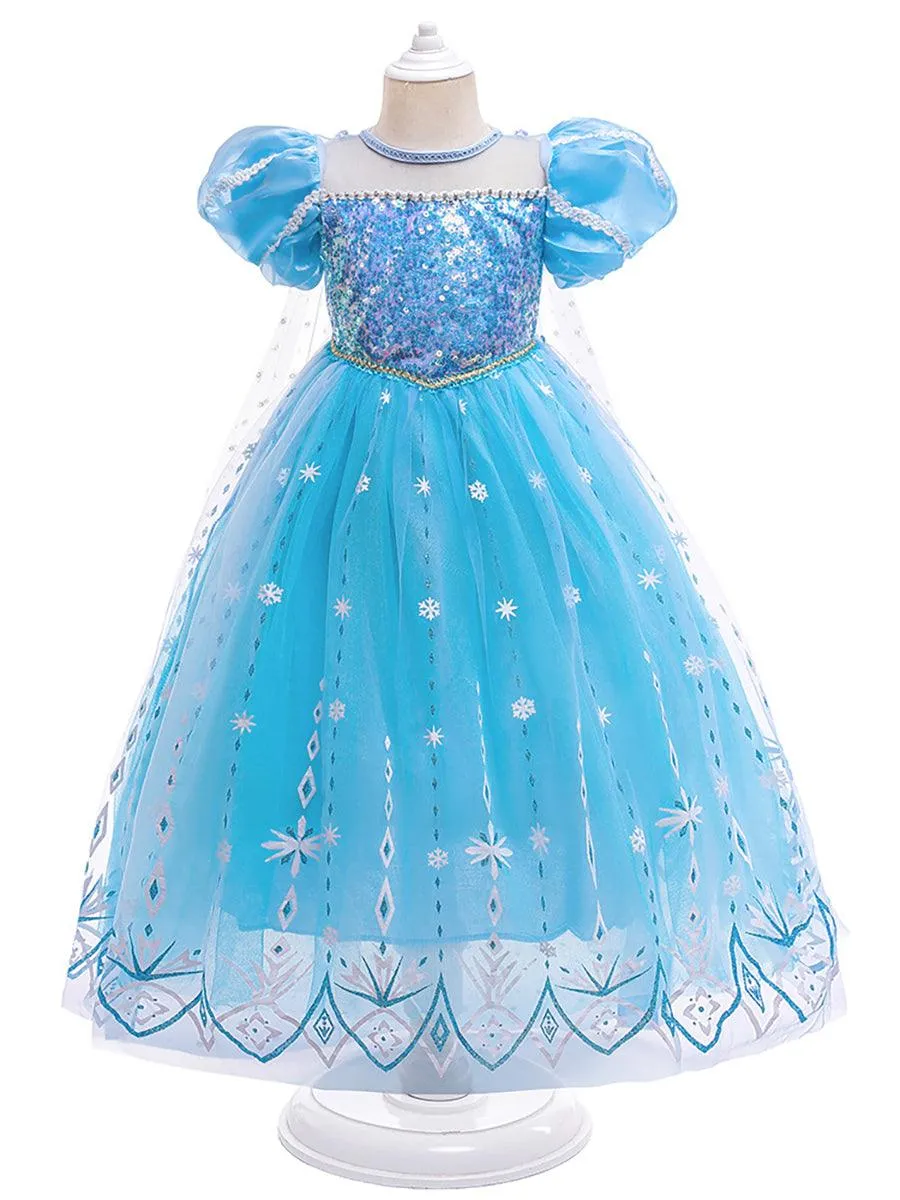 Ballon Sleeve Sequin Fairytale Princess Girl Dress MKD1010