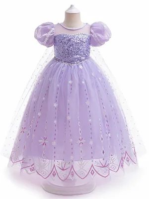Ballon Sleeve Sequin Fairytale Princess Girl Dress MKD1010