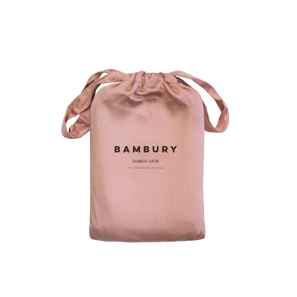 Bamboo Satin Pillowcases - Rose Pink