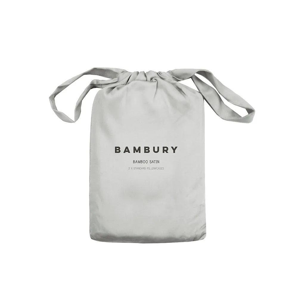 Bamboo Satin Pillowcases - Silver