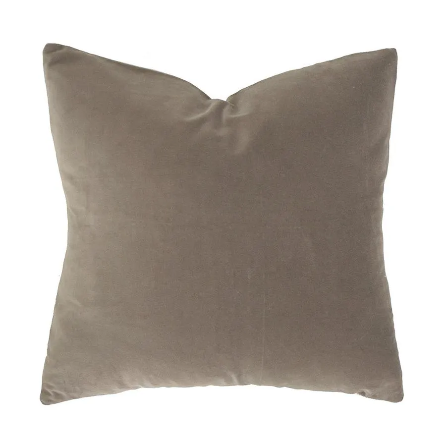 Bambury Velvet Cushion - Square - Almond