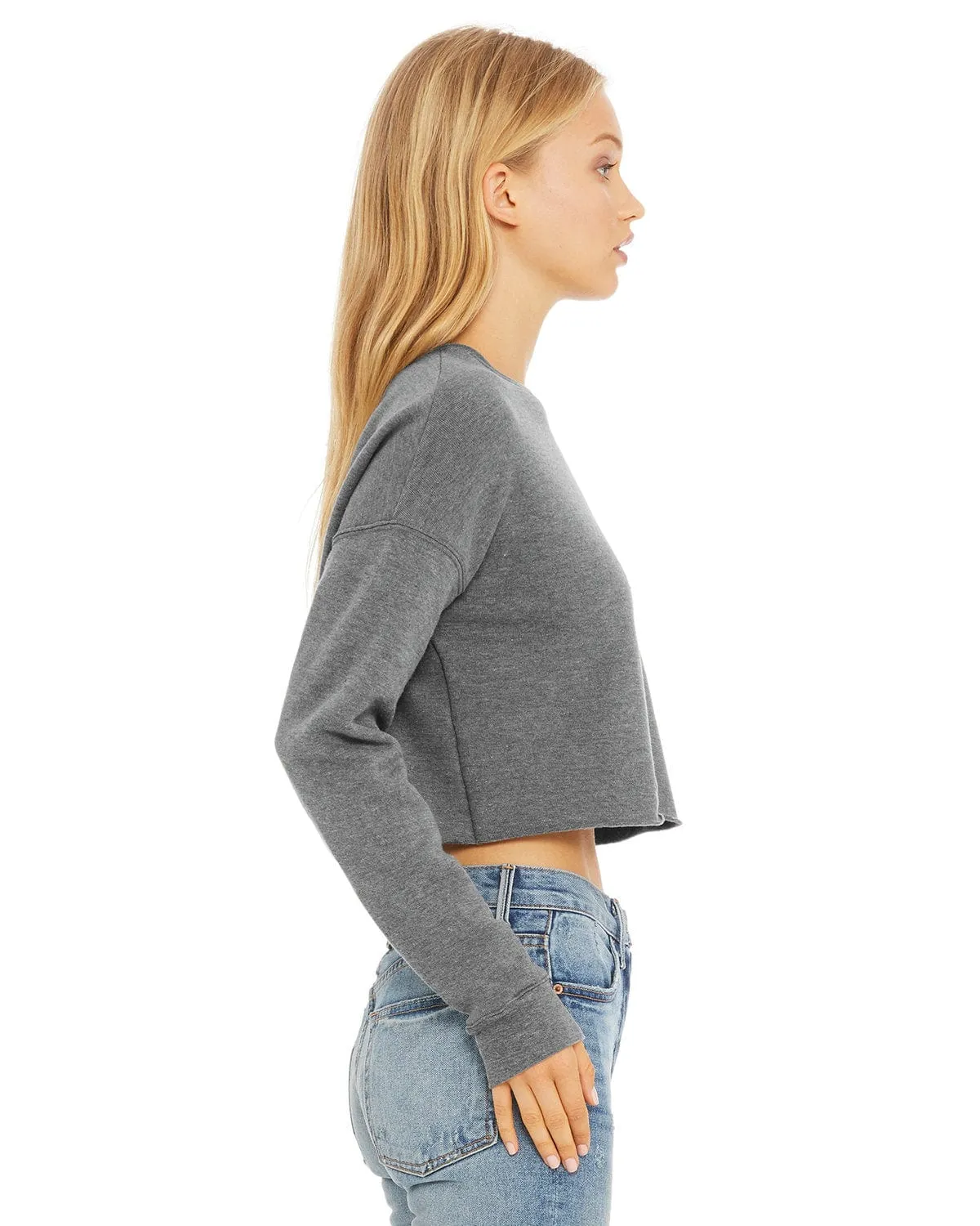 Bella Canvas Ladies Cropped Fleece Crew
