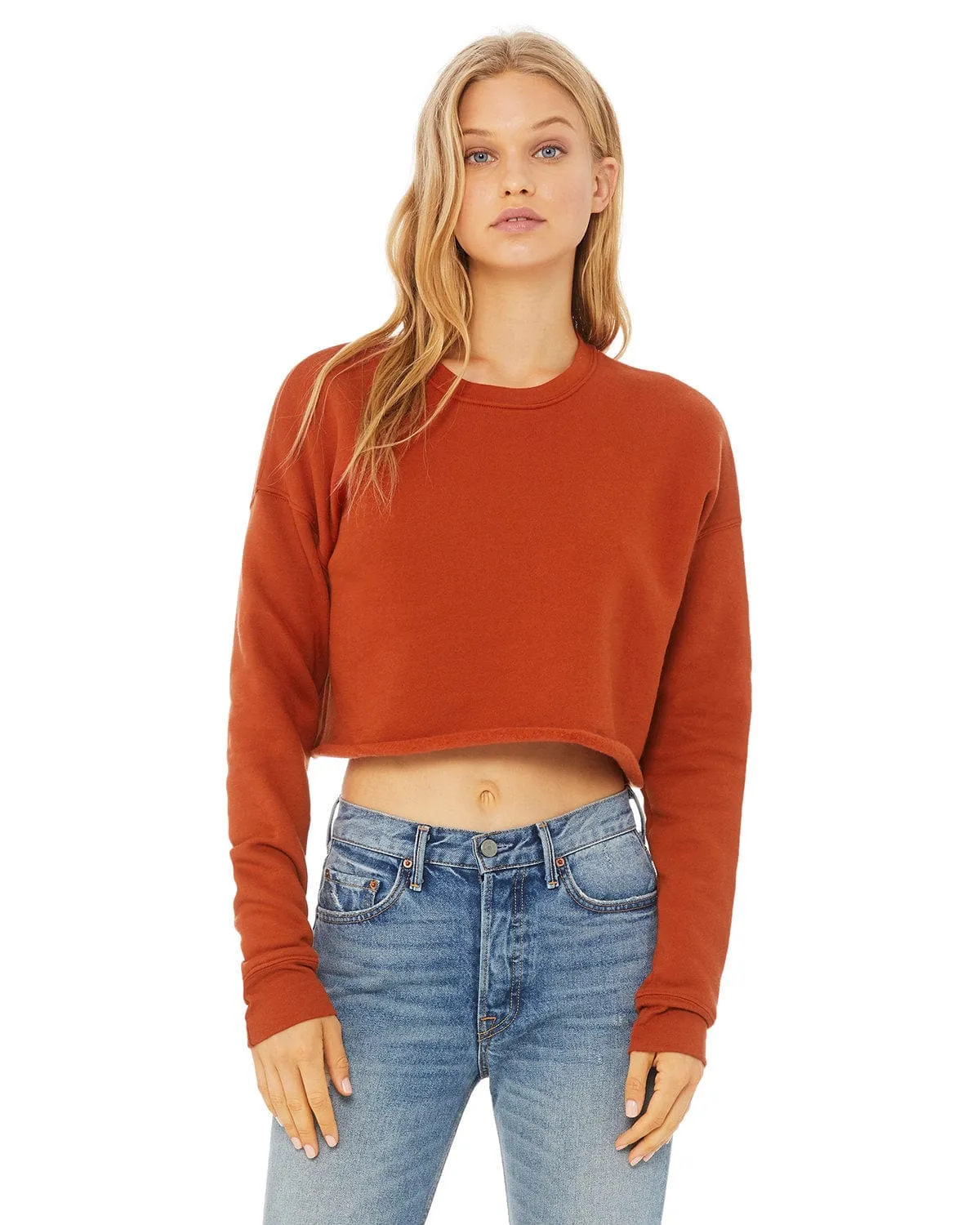 Bella Canvas Ladies Cropped Fleece Crew