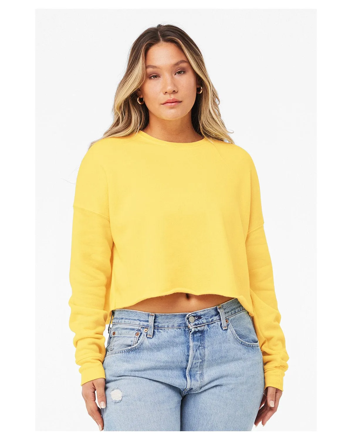 Bella Canvas Ladies Cropped Fleece Crew