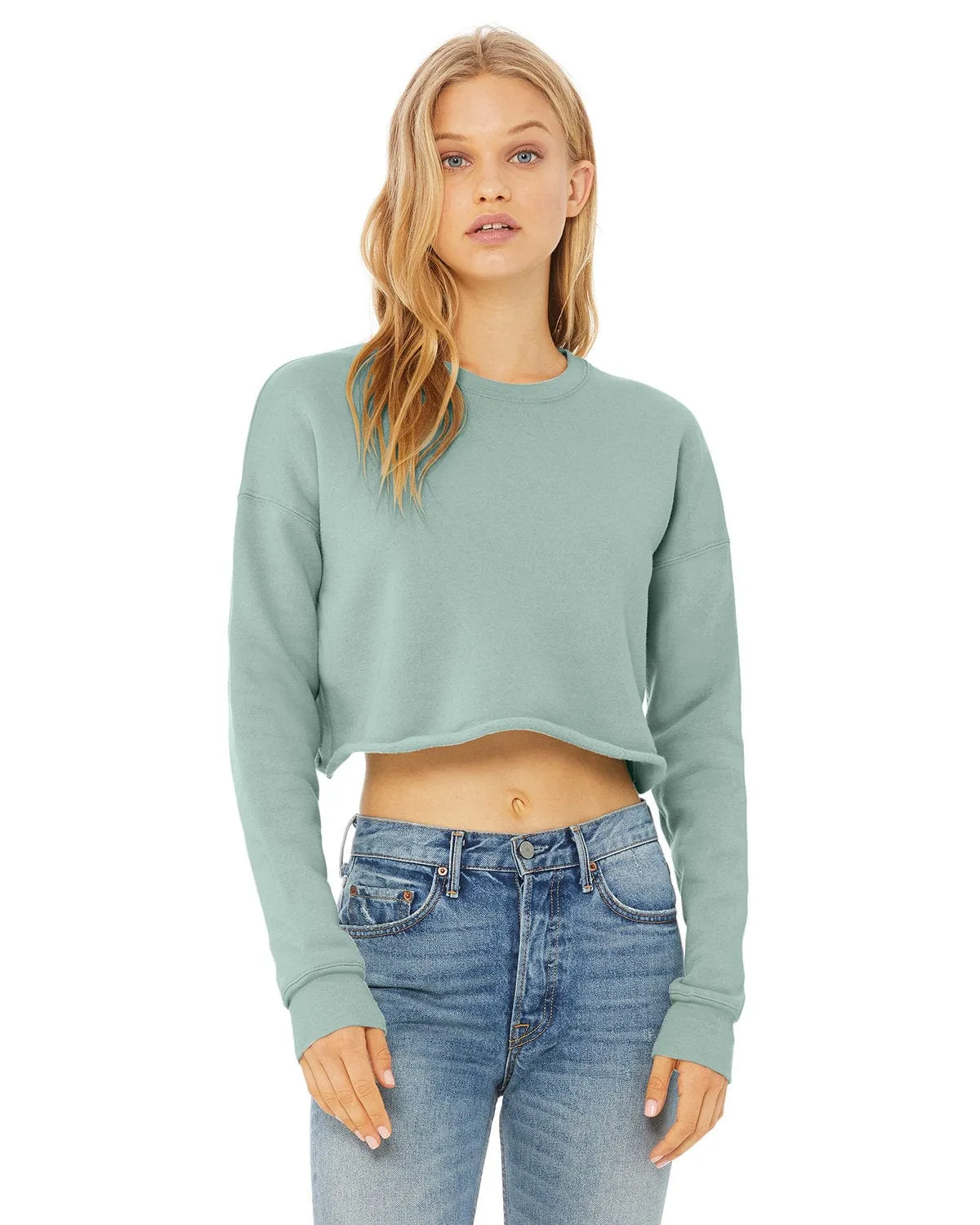 Bella Canvas Ladies Cropped Fleece Crew