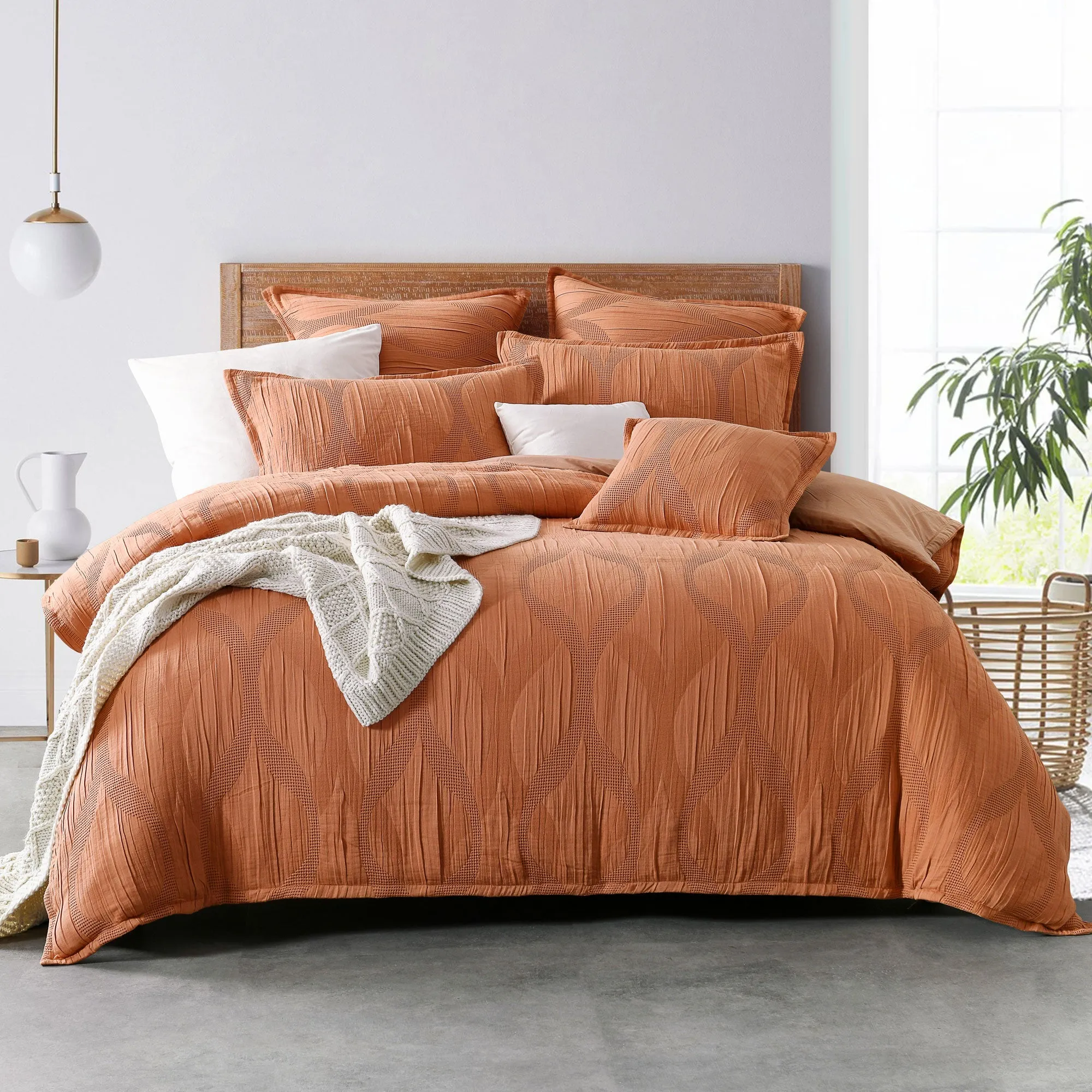 Bianca Bedding BRADFORD QUILT COVER SET EARTH