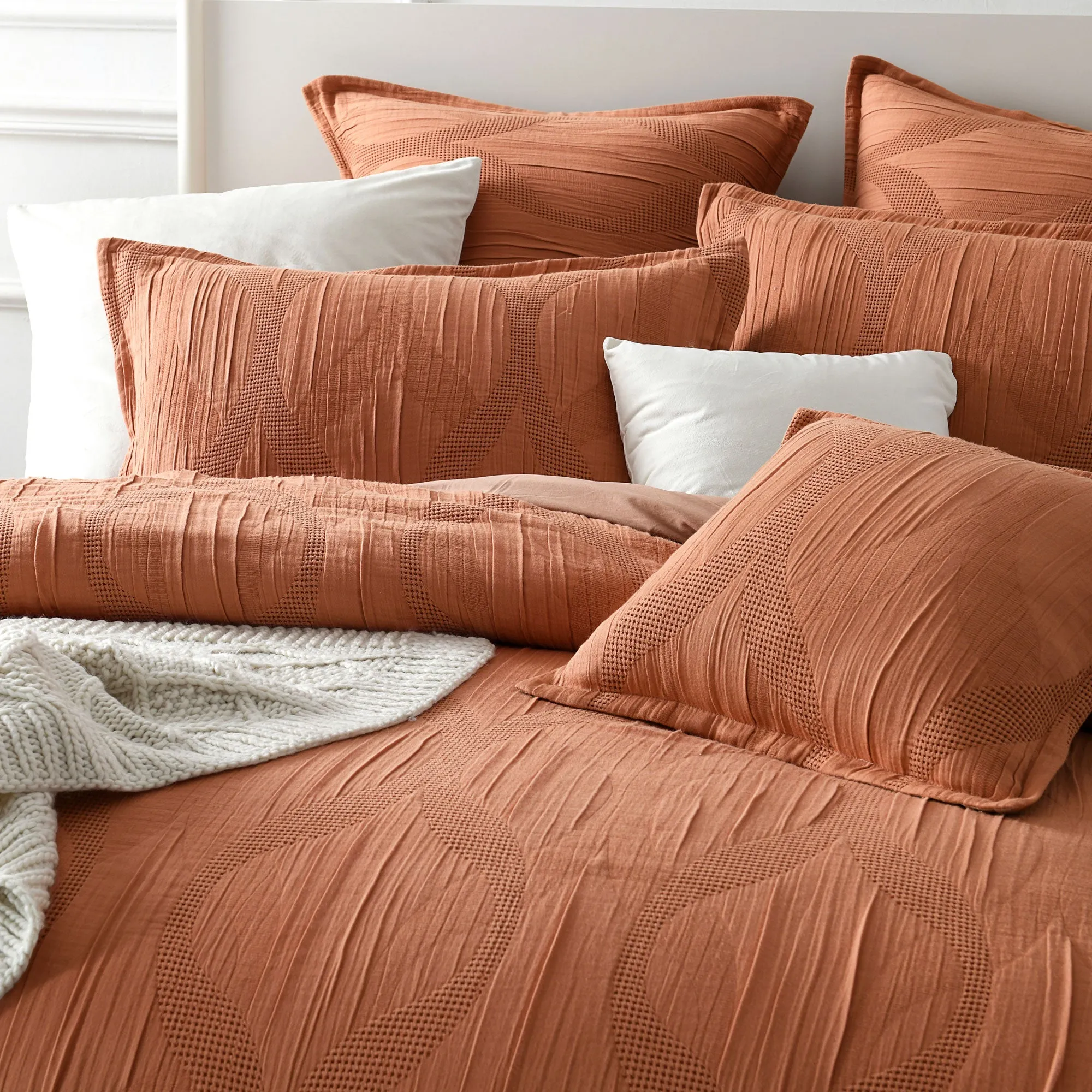 Bianca Bedding BRADFORD QUILT COVER SET EARTH