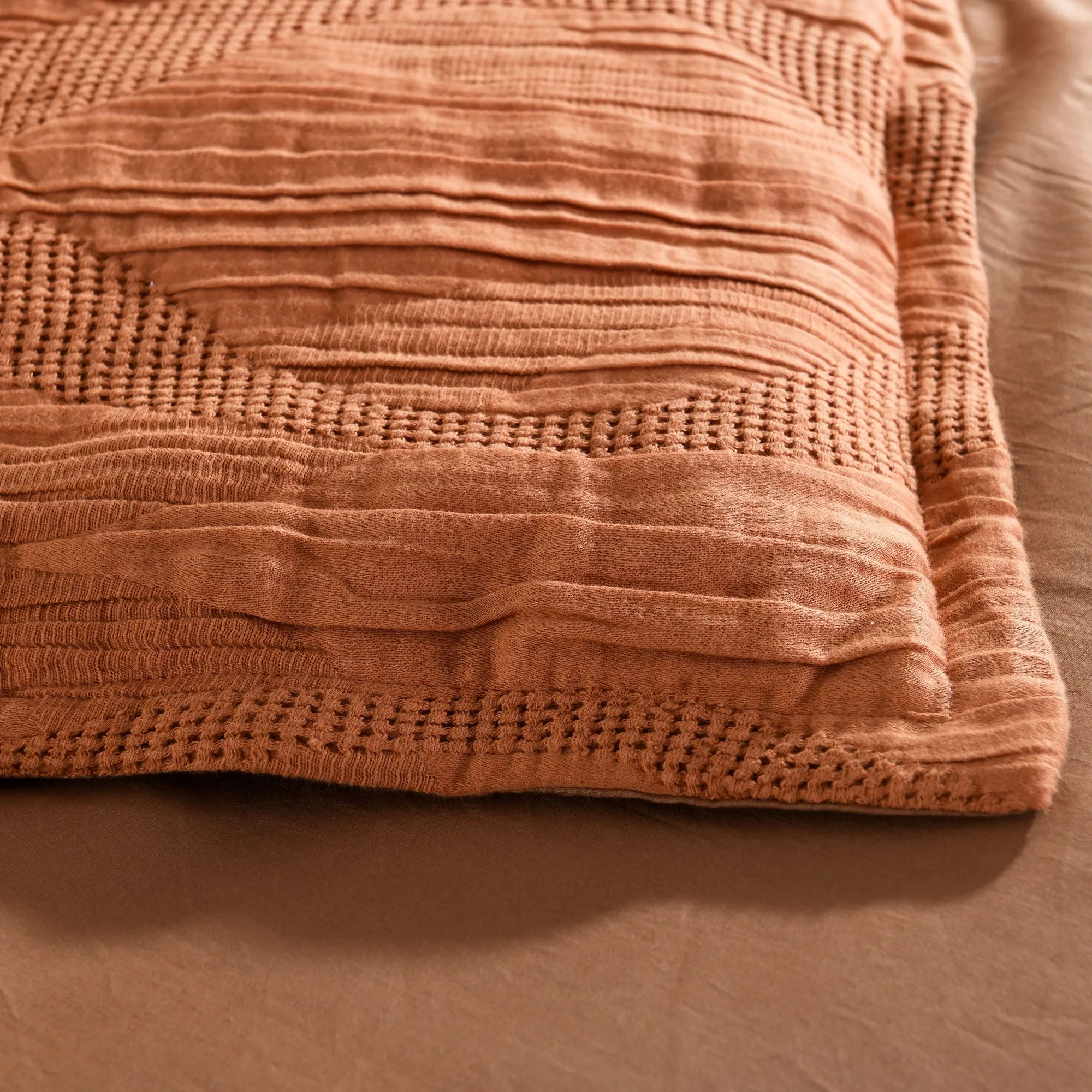 Bianca Bedding BRADFORD QUILT COVER SET EARTH