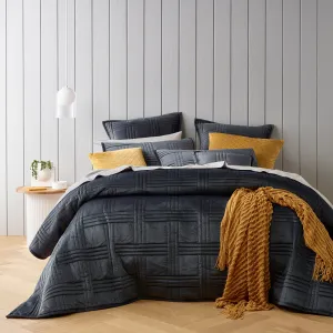 Bianca Bedding DAYTON COVERLET SET CHARCOAL