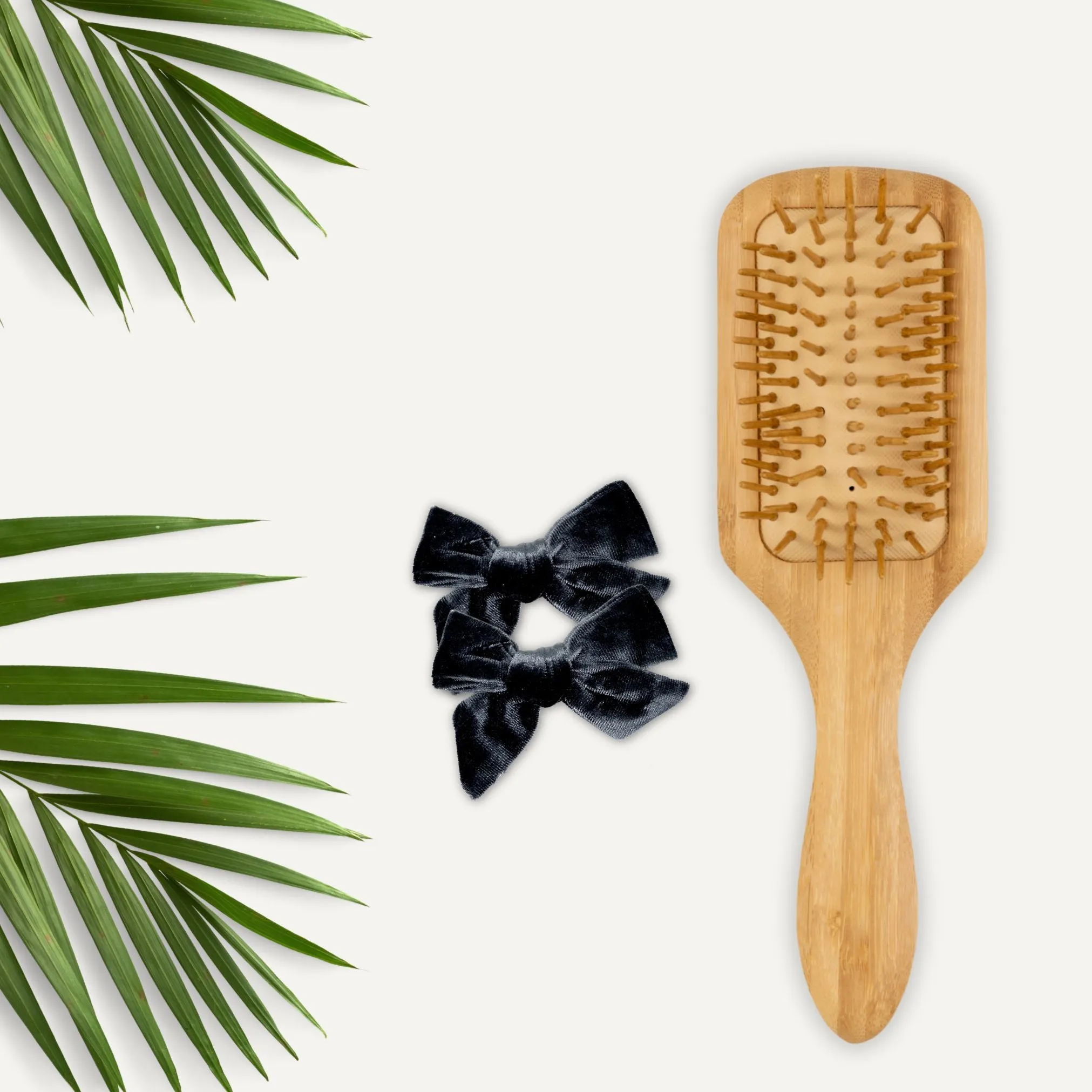 Black Velvet | Pigtail Set - Hand-Tied Bows