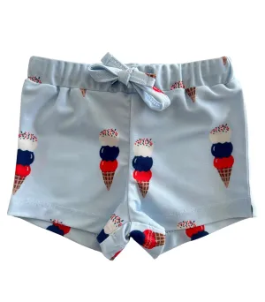 Blue Ice Cream / Riviera Swim Short / Upf 50 