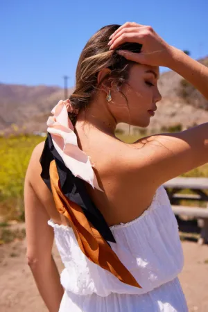 Blush Gold Loop Scrunchie Scarf
