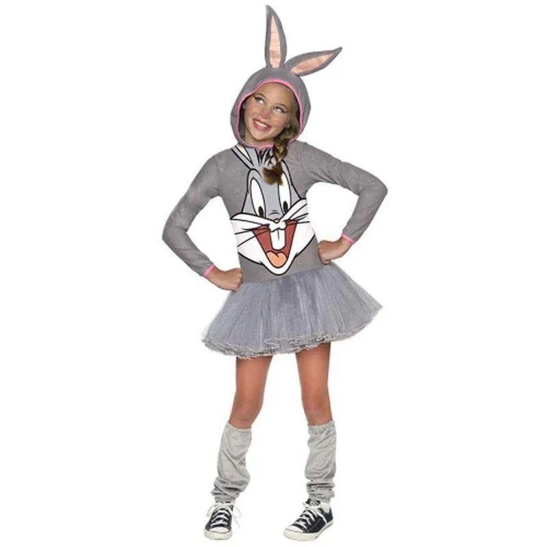 Bugs Bunny Girls Hooded Costume Size M