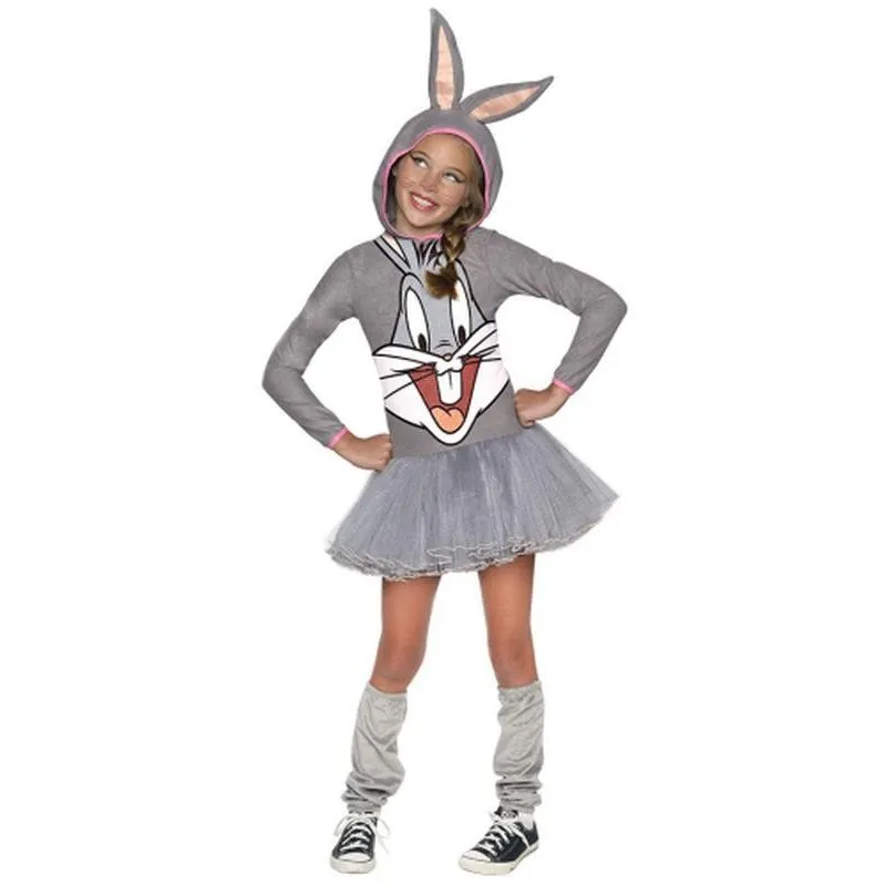 Bugs Bunny Girls Hooded Costume Size M