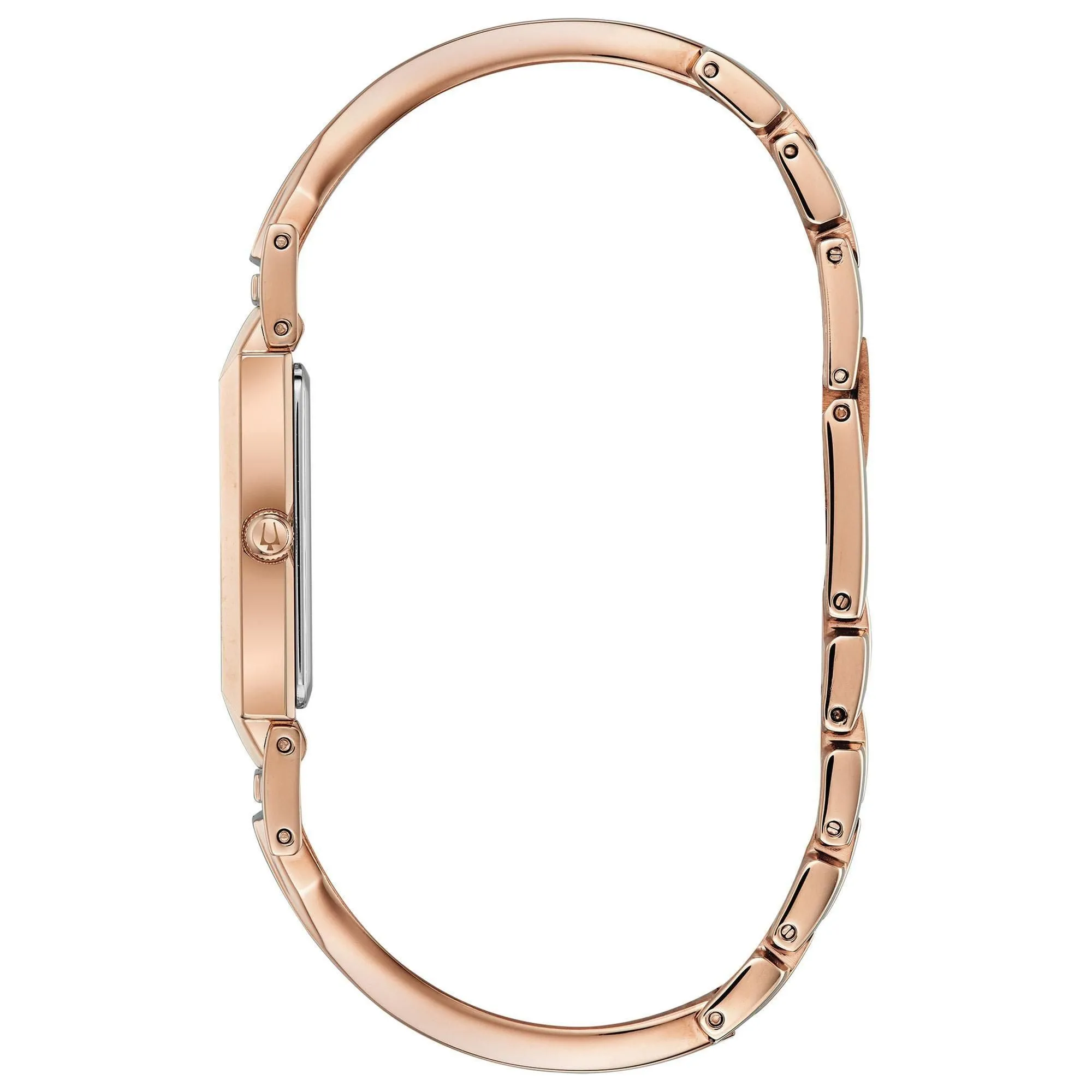 Bulova Ladies' Classic Diamond Accent Gold-Tone Stainless Steel Half-Bangle Watch 97P142