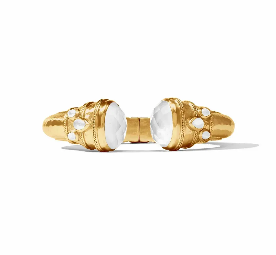 Cannes Cuff - Iridescent Clear Crystal