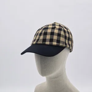 Cap in Checkered Herringbone
