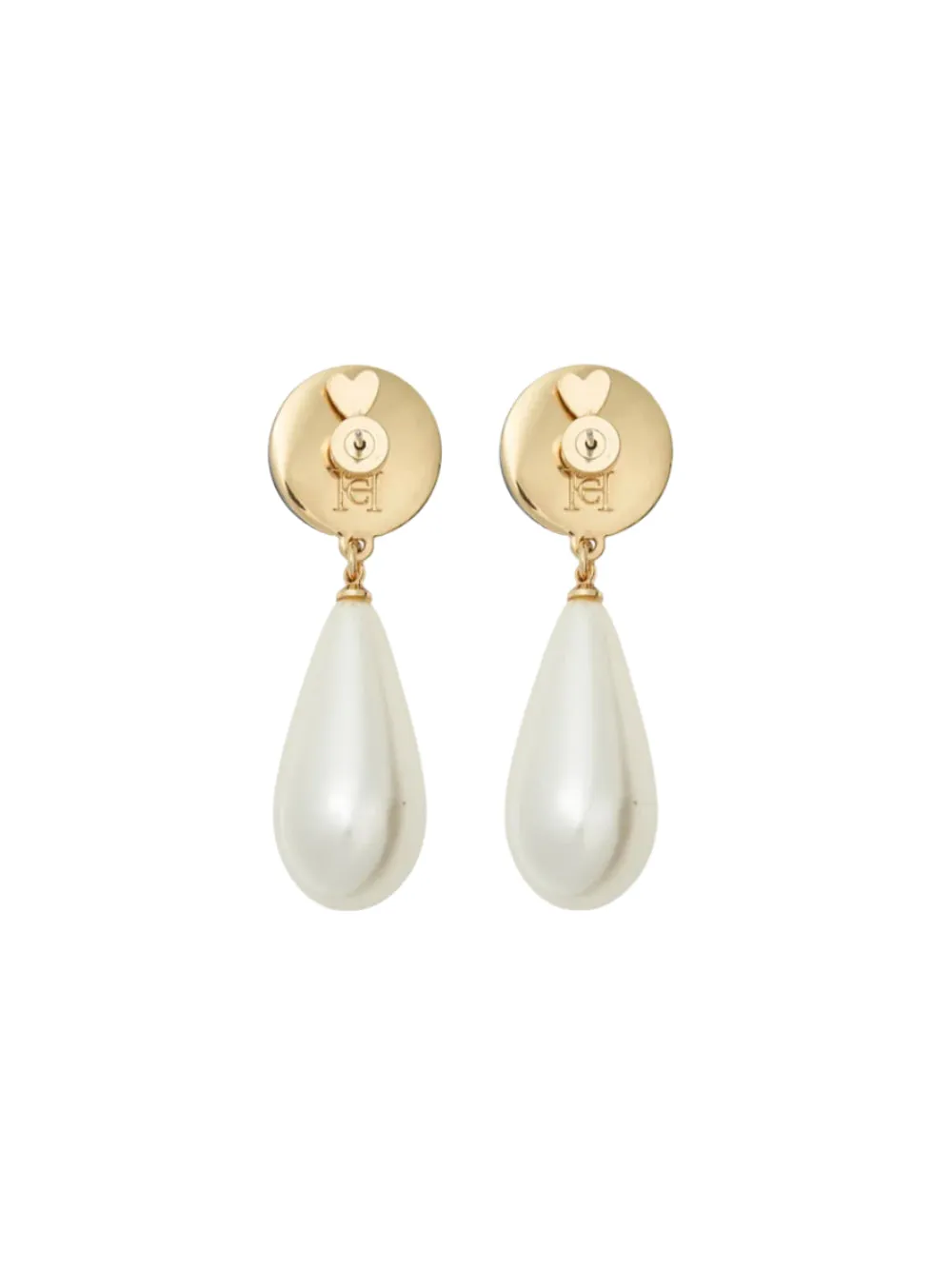 Carolina Herrera Pearl/Crystal Drop Earrings (More Colors)