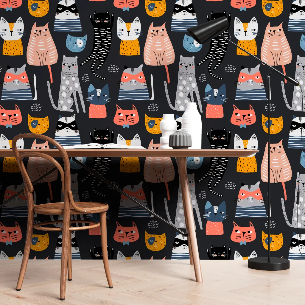 Cartoon Cats Wallpaper Mural