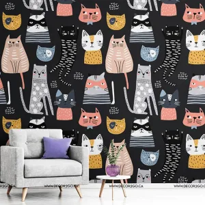 Cartoon Cats Wallpaper Mural