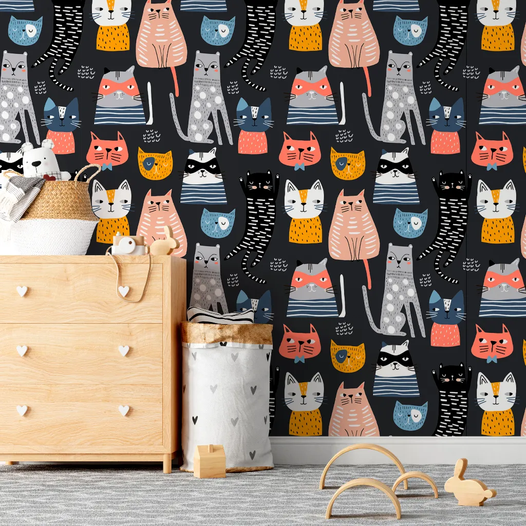 Cartoon Cats Wallpaper Mural