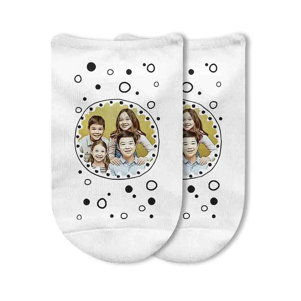 Cartoon Photo Effect Socks, Funny Photo Collage Socks