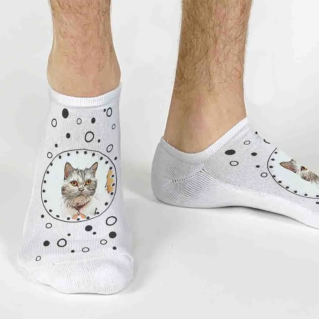 Cartoon Photo Effect Socks, Funny Photo Collage Socks