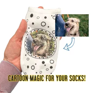 Cartoon Photo Effect Socks, Funny Photo Collage Socks