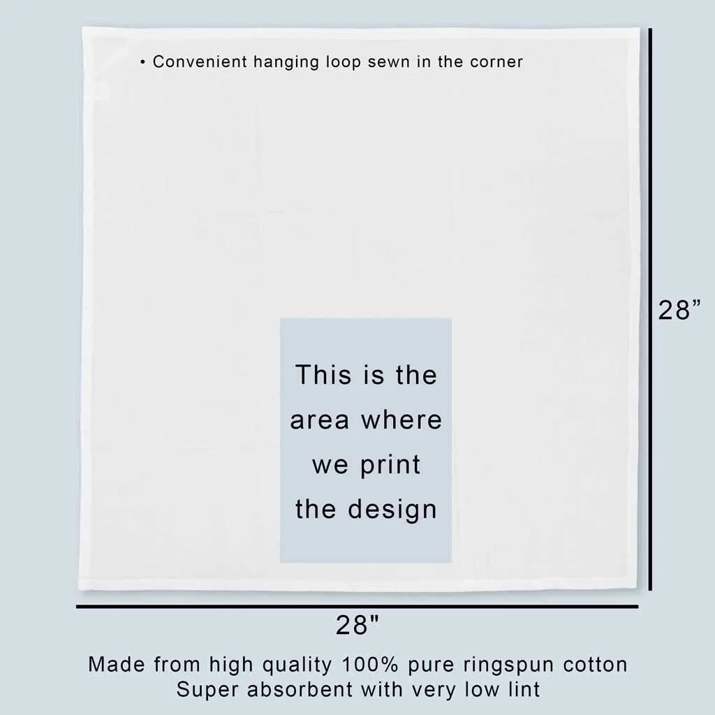 Cartoonized Photo Effect Personalized Kitchen Towel