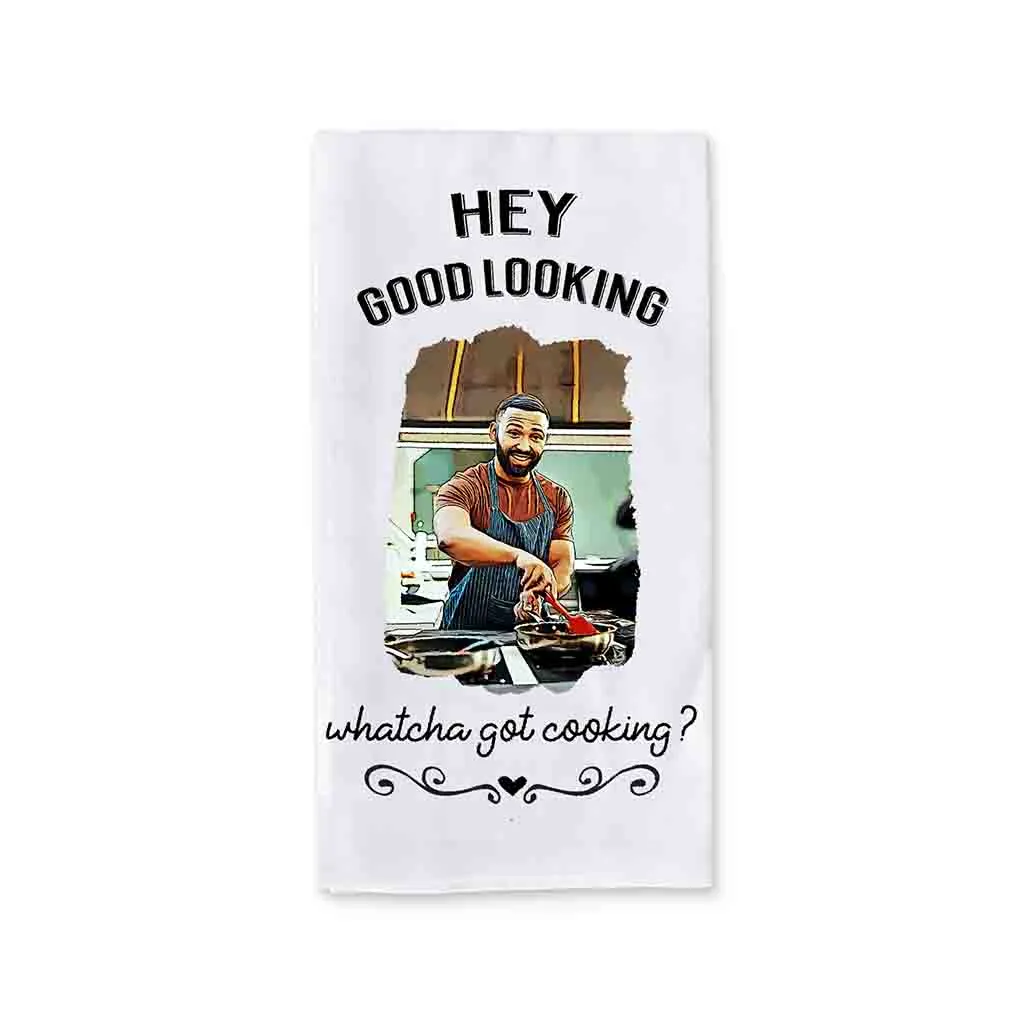 Cartoonized Photo Effect Personalized Kitchen Towel