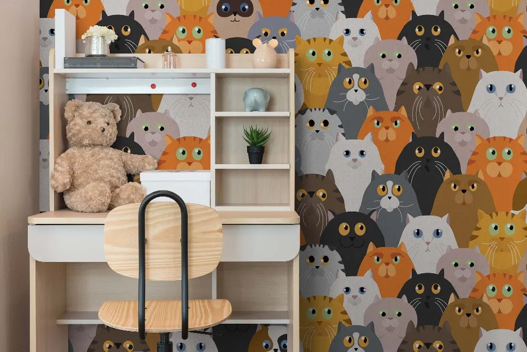 Cat Party Wallpaper Mural