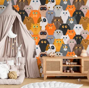 Cat Party Wallpaper Mural